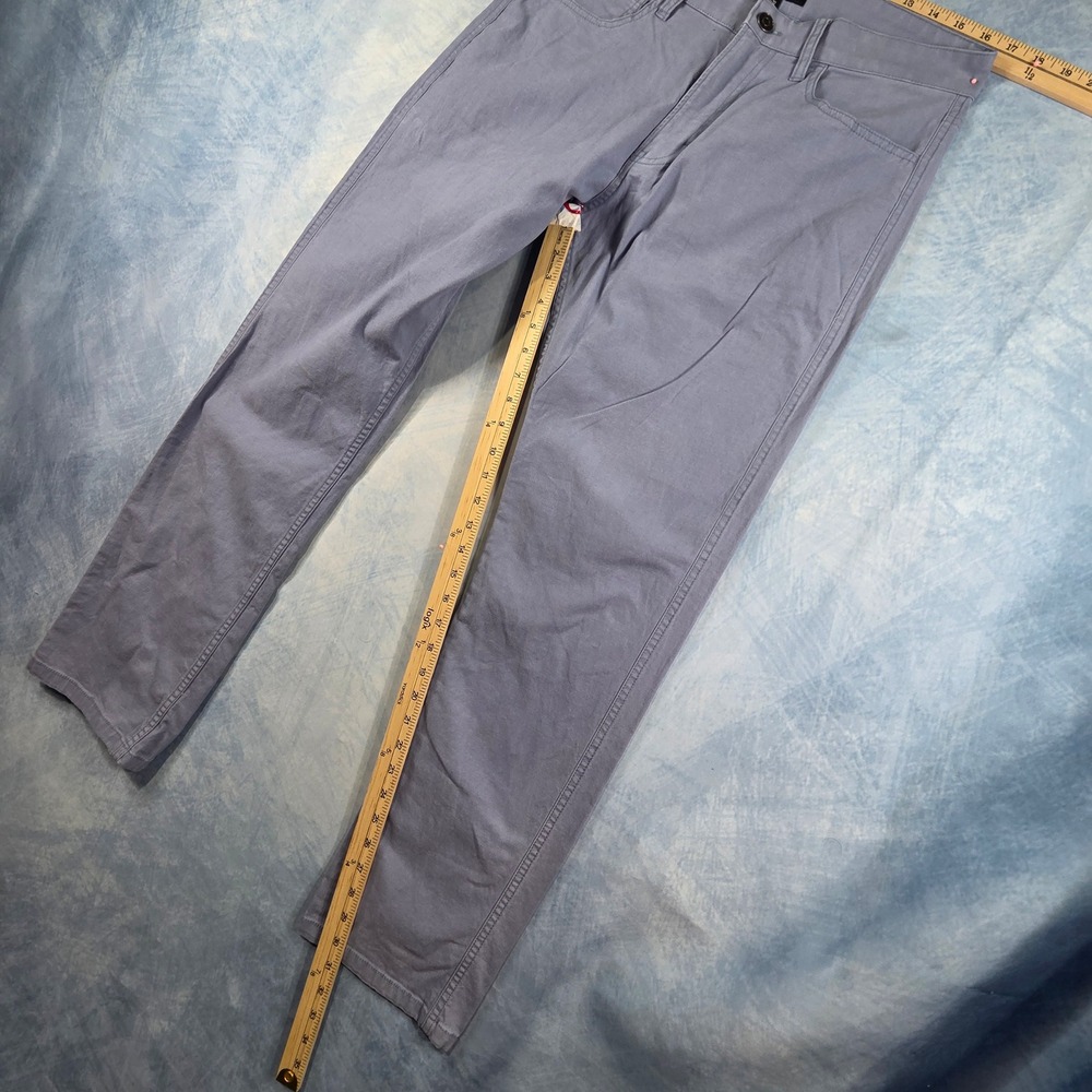 Lucky Brand 121 Heritage Slim Blue Gray Canvas Chino Pants Mens 33x32 - Picture 5 of 8